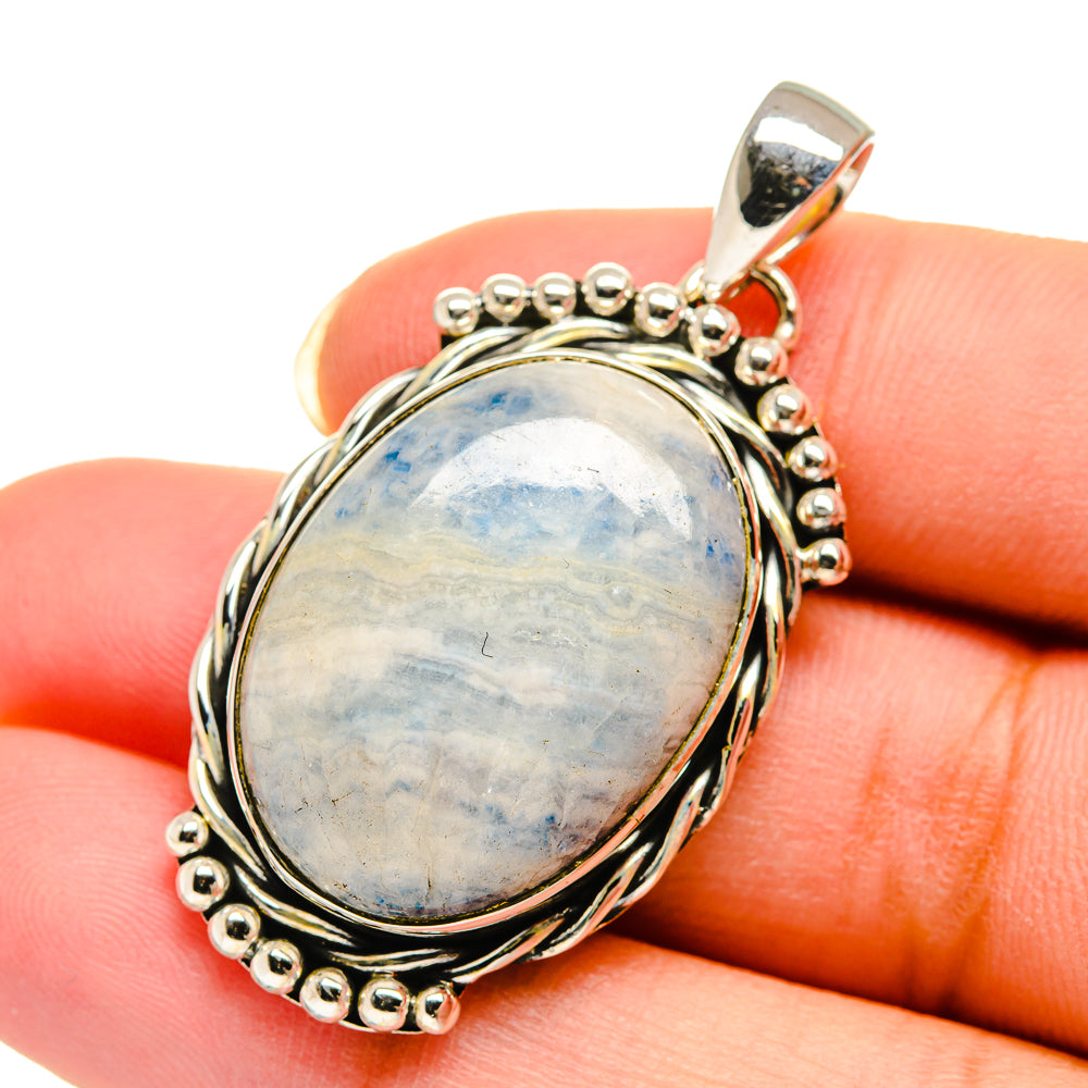 Blue Scheelite Pendants handcrafted by Ana Silver Co - PD12322