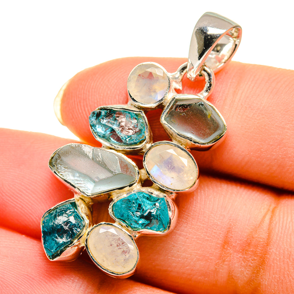 Aquamarine Pendants handcrafted by Ana Silver Co - PD12325