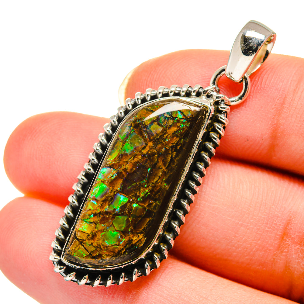Ammolite Pendants handcrafted by Ana Silver Co - PD12333