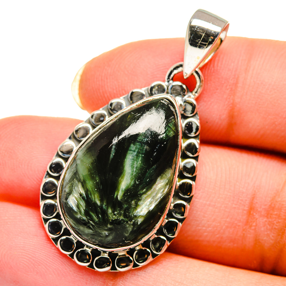 Seraphinite Pendants handcrafted by Ana Silver Co - PD12335