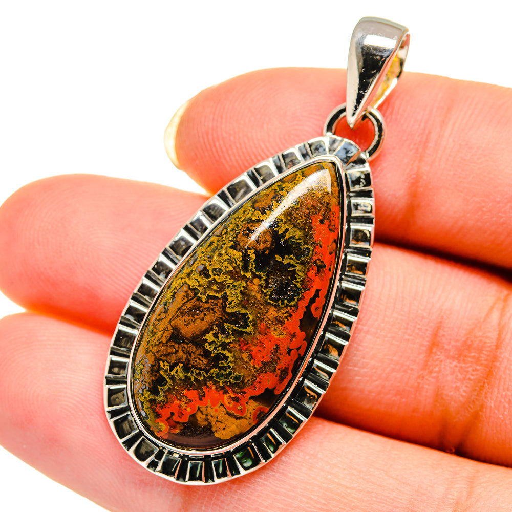 Moroccan Agate Pendants handcrafted by Ana Silver Co - PD12337