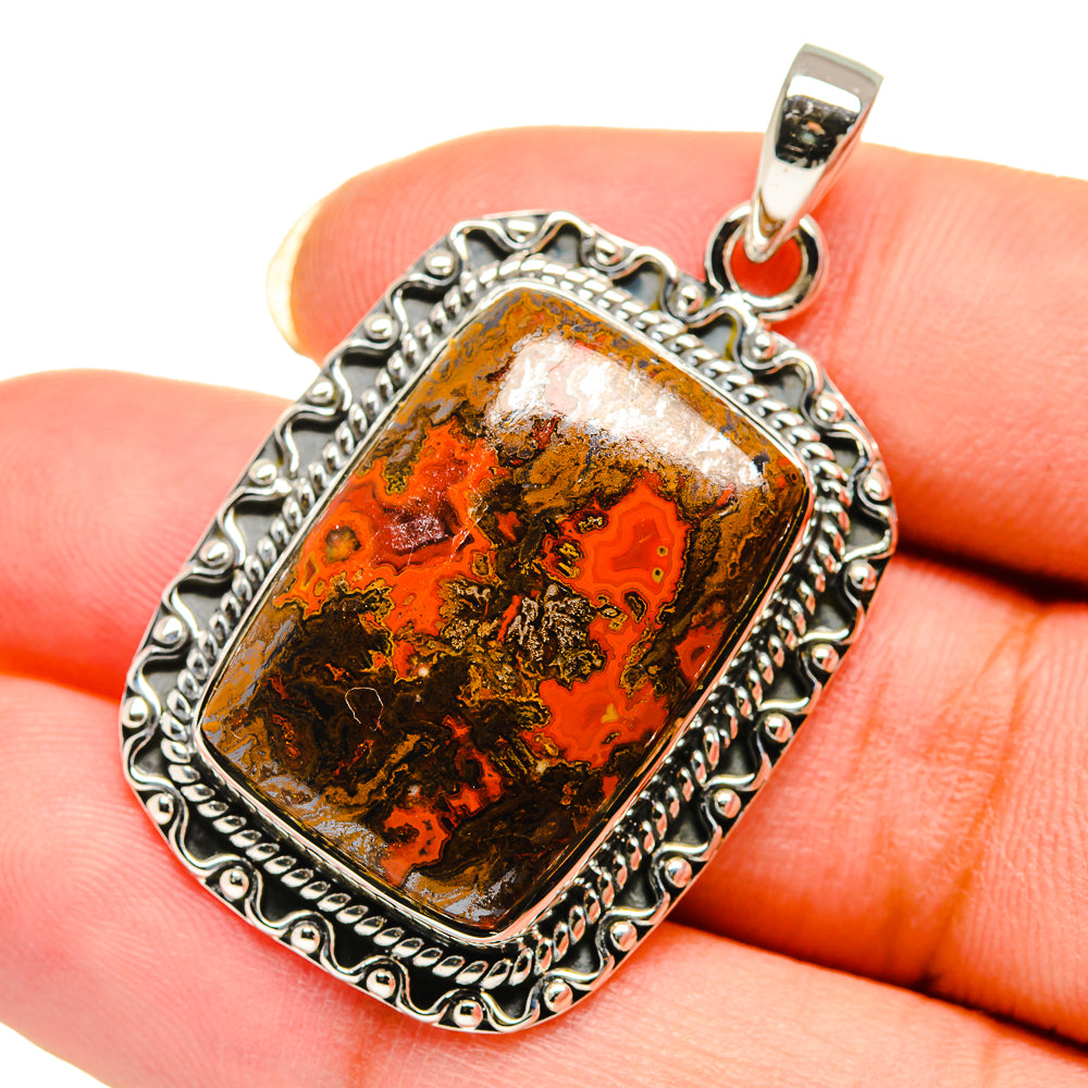 Moroccan Agate Pendants handcrafted by Ana Silver Co - PD12340