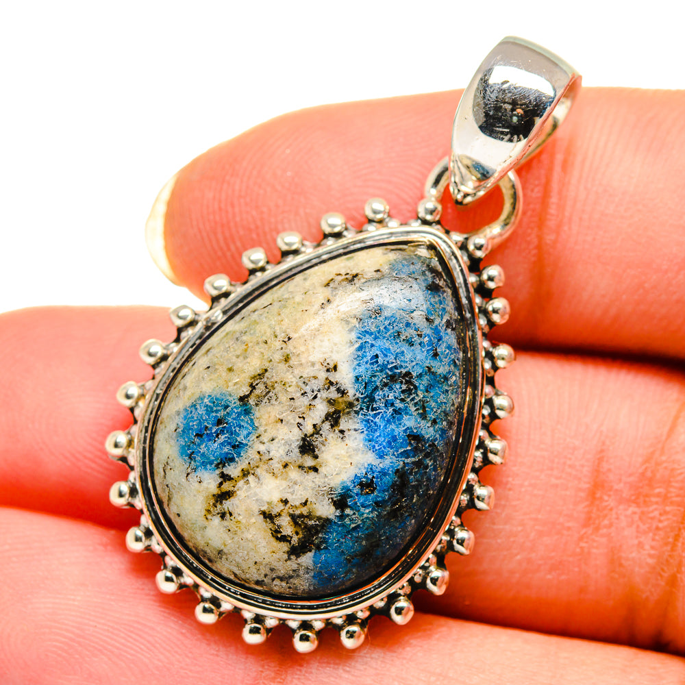 K2 Blue Azurite Pendants handcrafted by Ana Silver Co - PD12341