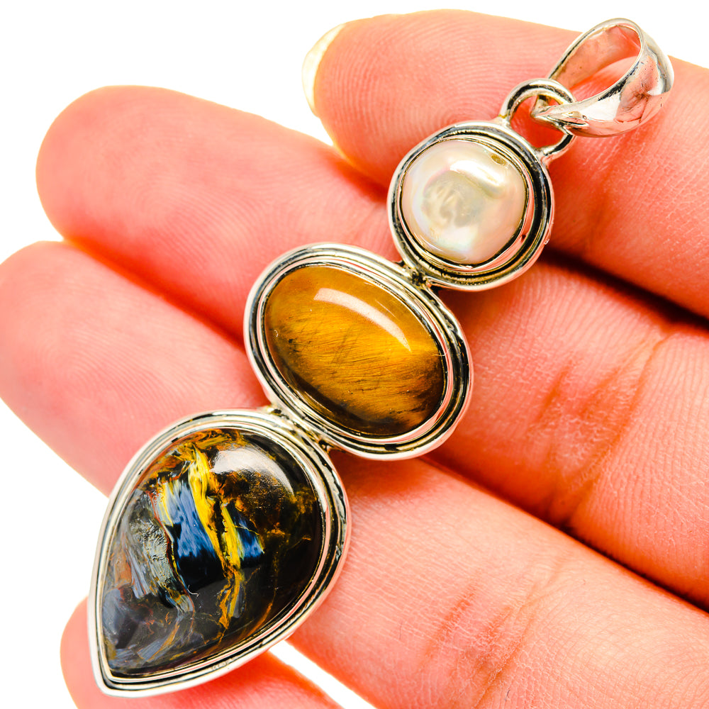 Pietersite Pendants handcrafted by Ana Silver Co - PD12357