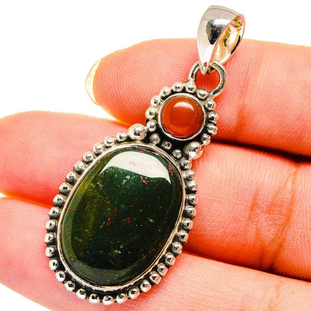 Bloodstone Pendants handcrafted by Ana Silver Co - PD12358