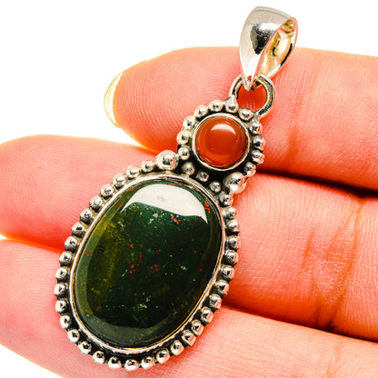 Bloodstone Pendants handcrafted by Ana Silver Co - PD12358