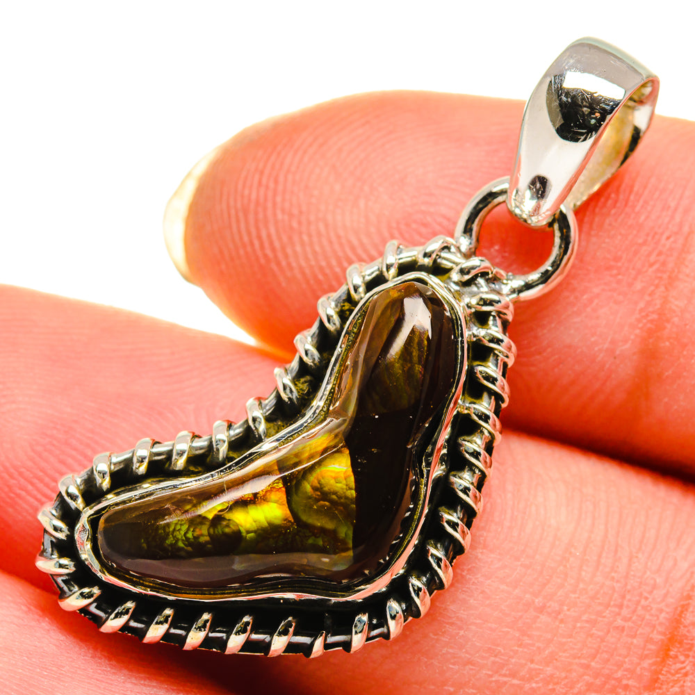 Mexican Fire Agate Pendants handcrafted by Ana Silver Co - PD12361