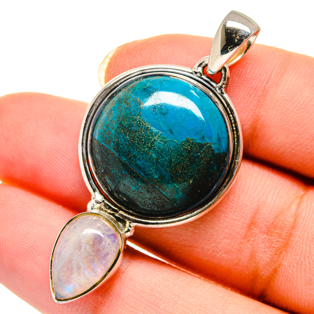 Chrysocolla Pendants handcrafted by Ana Silver Co - PD12363