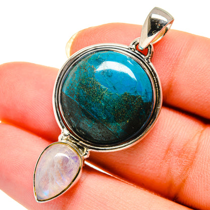 Chrysocolla Pendants handcrafted by Ana Silver Co - PD12363