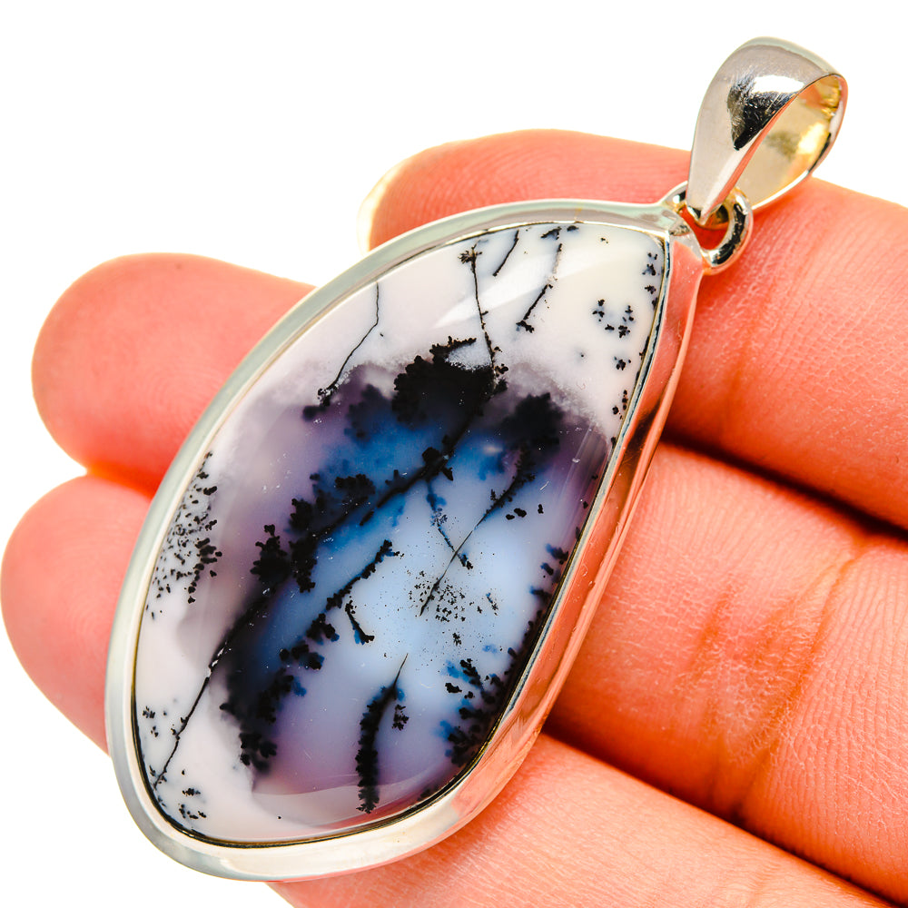 Dendritic Opal Pendants handcrafted by Ana Silver Co - PD12365