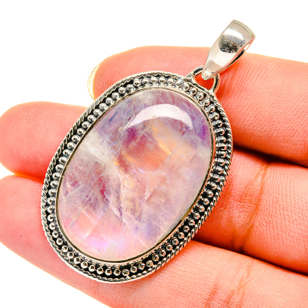 Rainbow Moonstone Pendants handcrafted by Ana Silver Co - PD12366