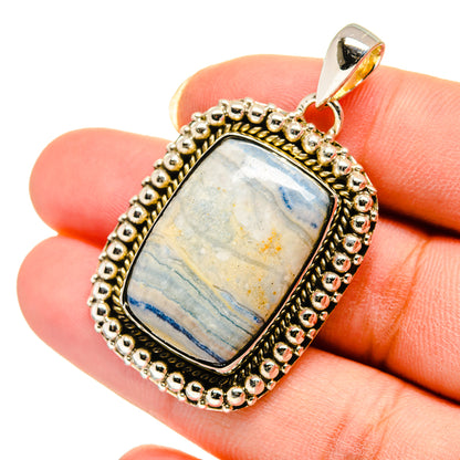 Blue Scheelite Pendants handcrafted by Ana Silver Co - PD12368
