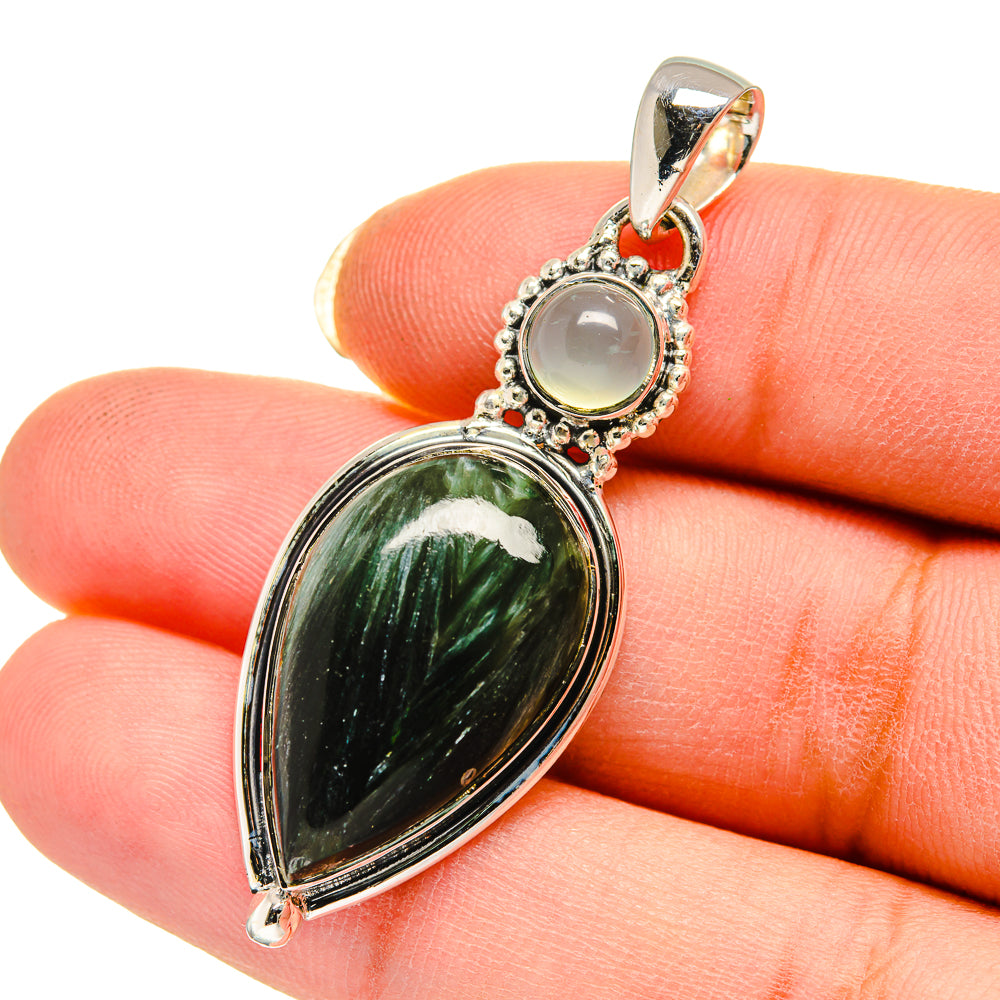 Seraphinite Pendants handcrafted by Ana Silver Co - PD12373