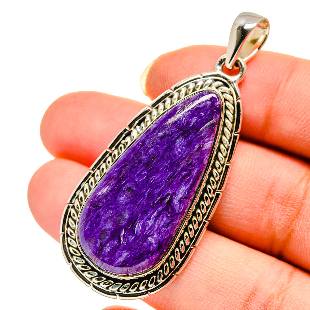 Charoite Pendants handcrafted by Ana Silver Co - PD12377