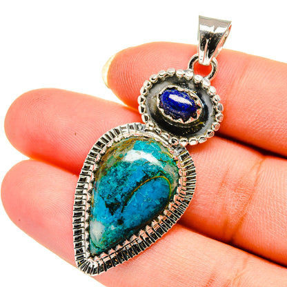 Chrysocolla Pendants handcrafted by Ana Silver Co - PD12378