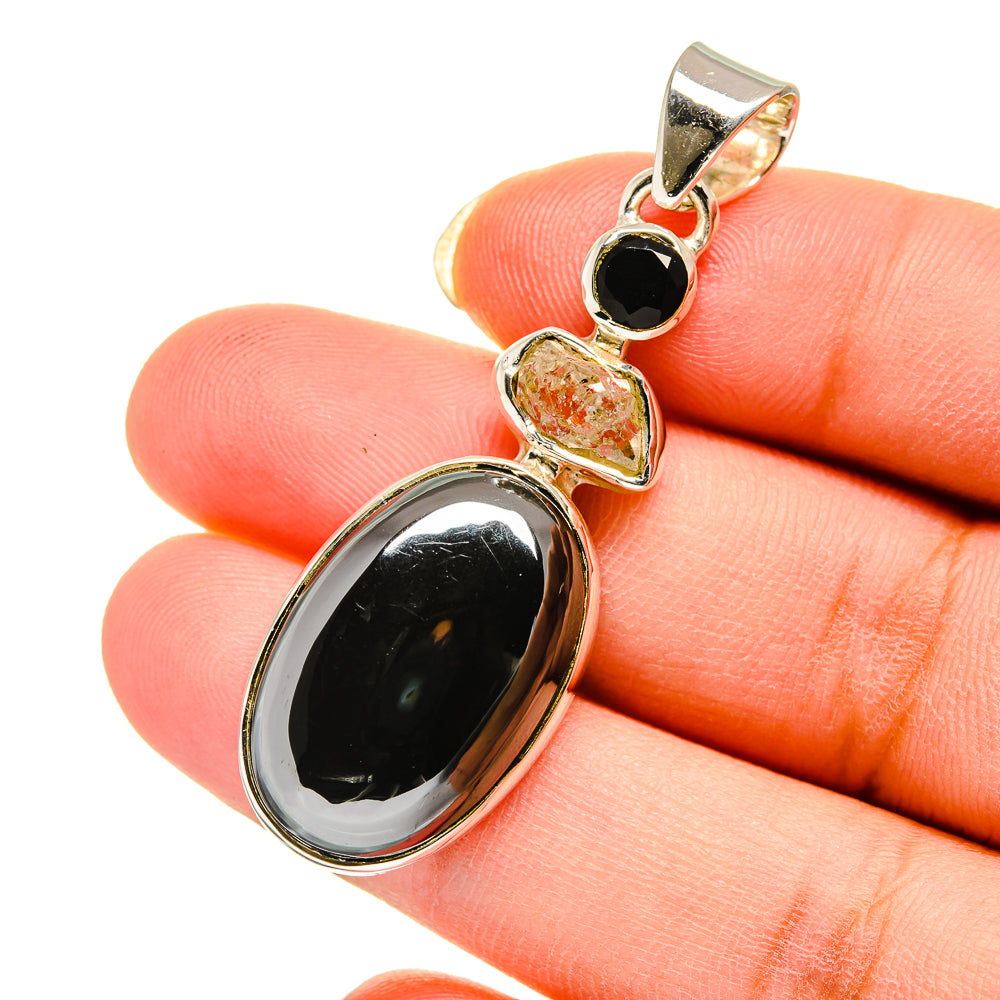 Hematite Pendants handcrafted by Ana Silver Co - PD12397