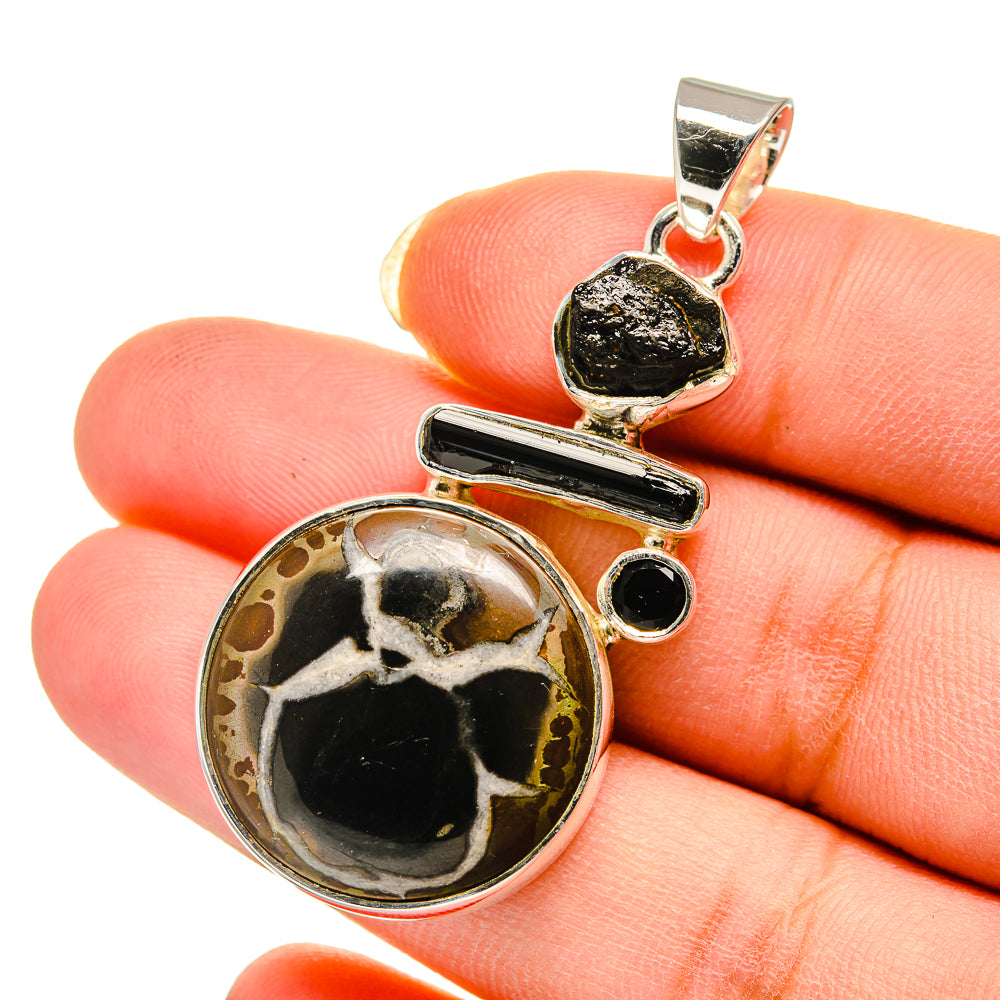 Septarian Geode Pendants handcrafted by Ana Silver Co - PD12413