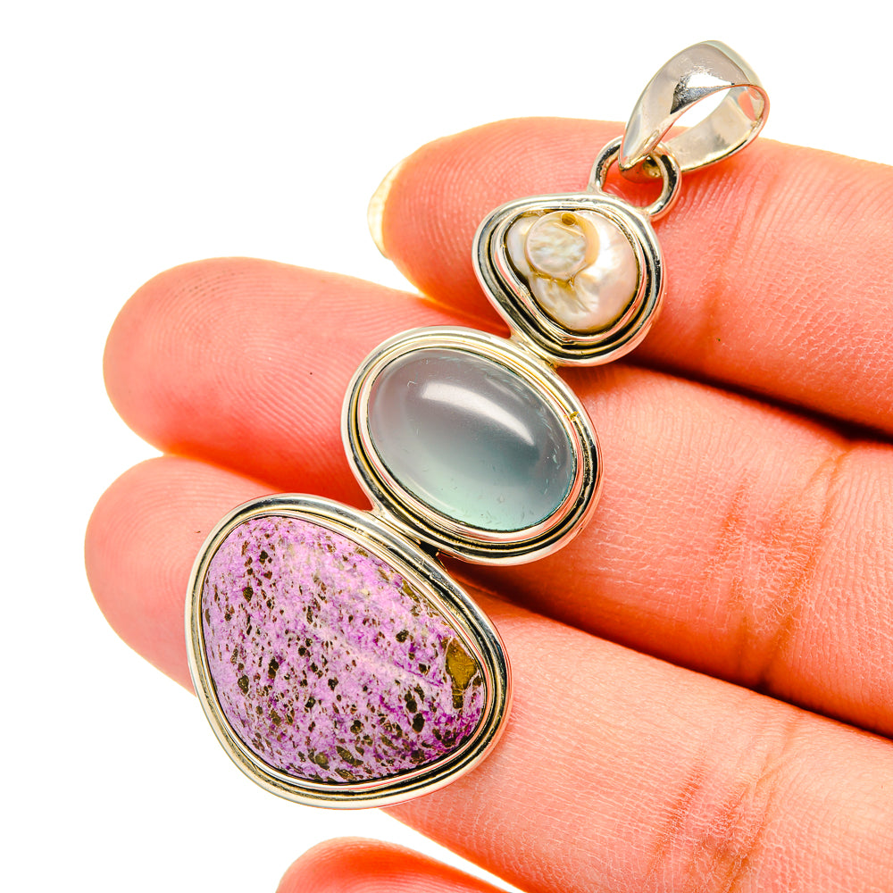 Stichtite Pendants handcrafted by Ana Silver Co - PD12415