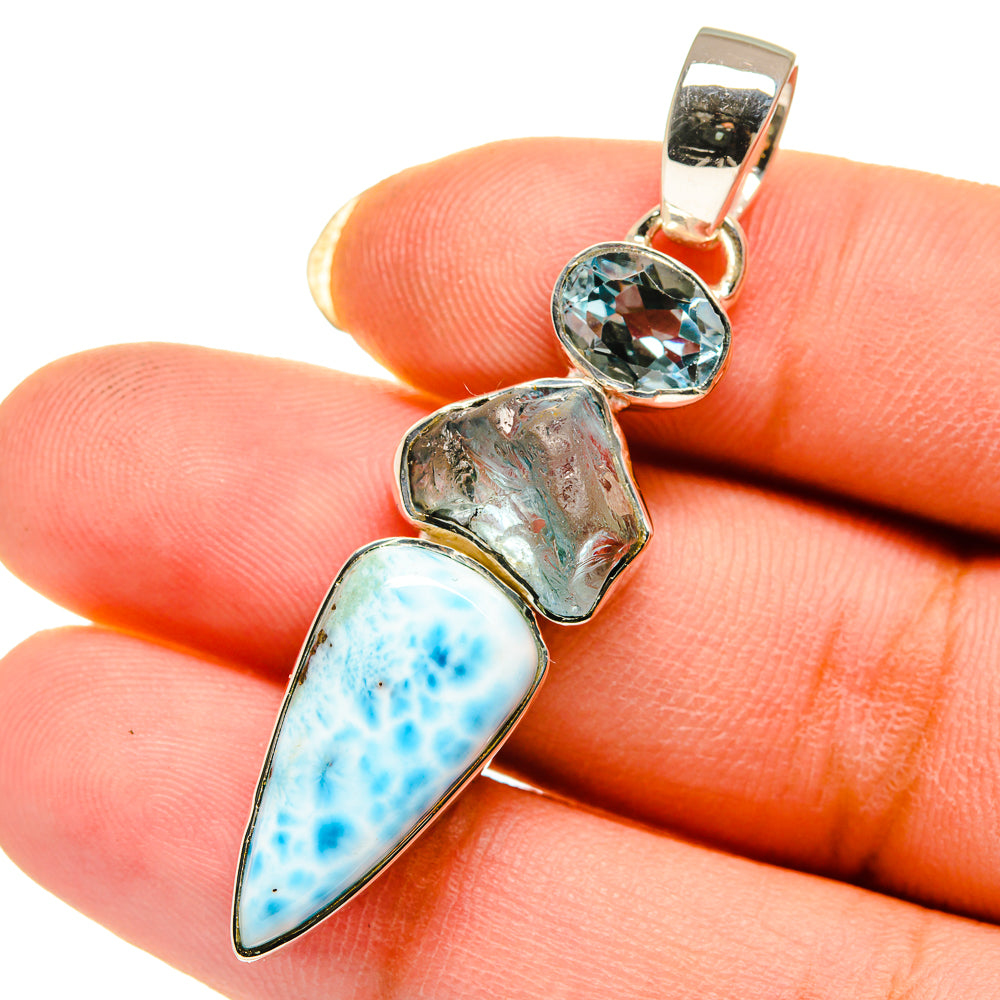 Larimar Pendants handcrafted by Ana Silver Co - PD12429