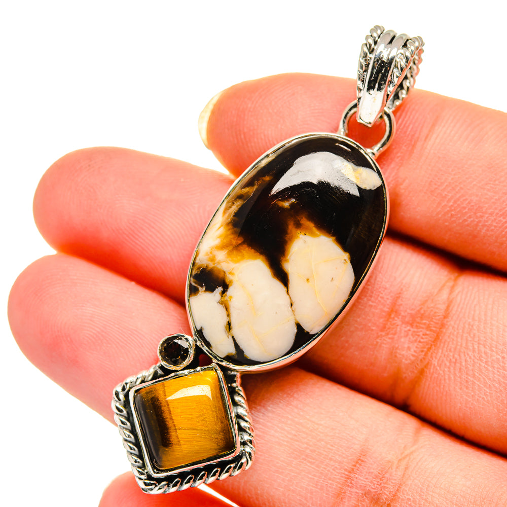 Peanut Wood Jasper Pendants handcrafted by Ana Silver Co - PD12434