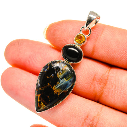 Pietersite Pendants handcrafted by Ana Silver Co - PD12435