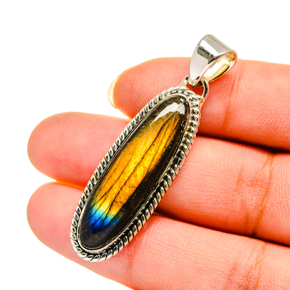 Labradorite Pendants handcrafted by Ana Silver Co - PD12441
