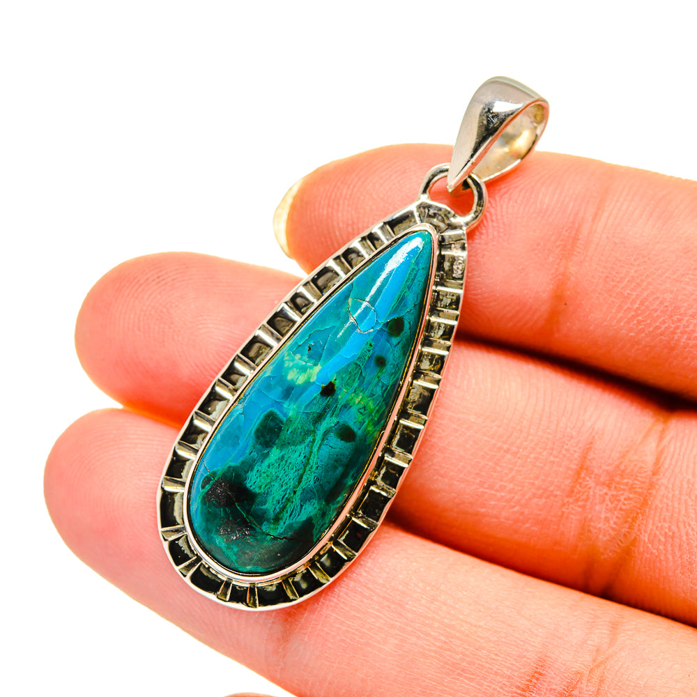 Chrysocolla Pendants handcrafted by Ana Silver Co - PD12450