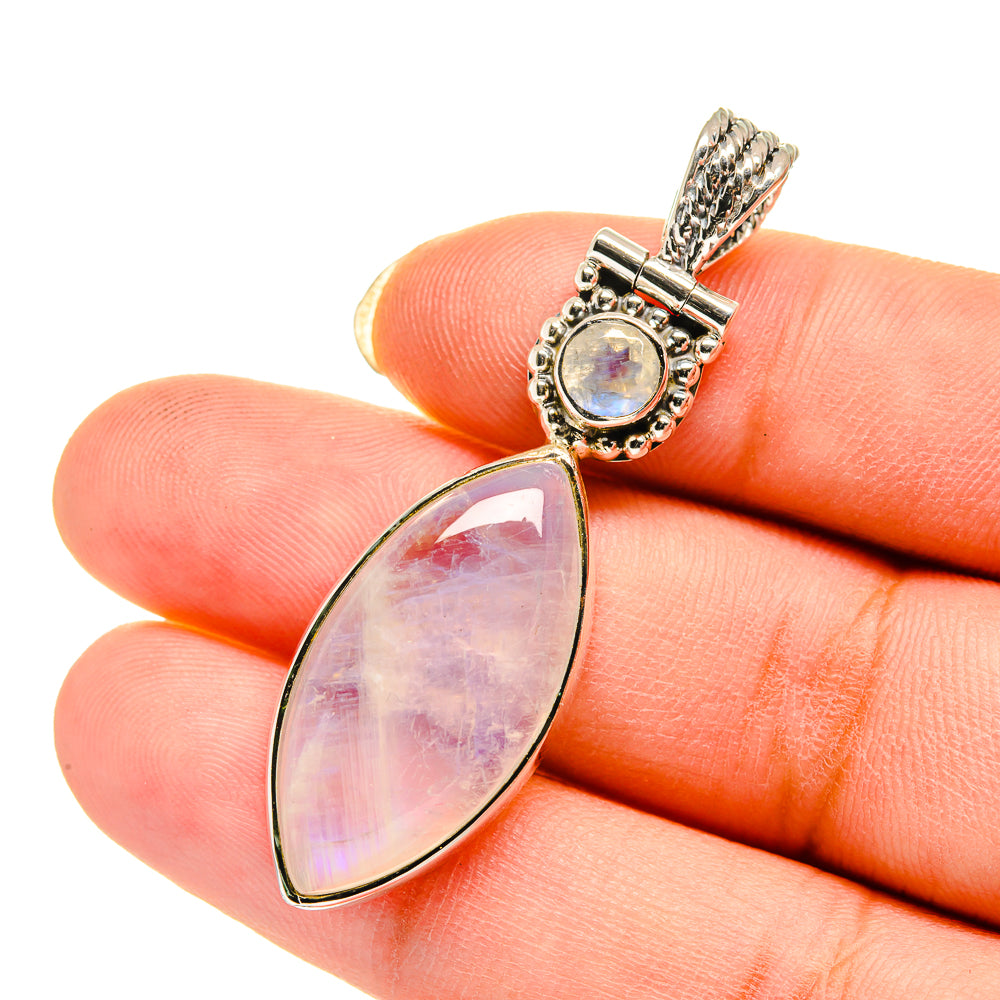 Rainbow Moonstone Pendants handcrafted by Ana Silver Co - PD12452