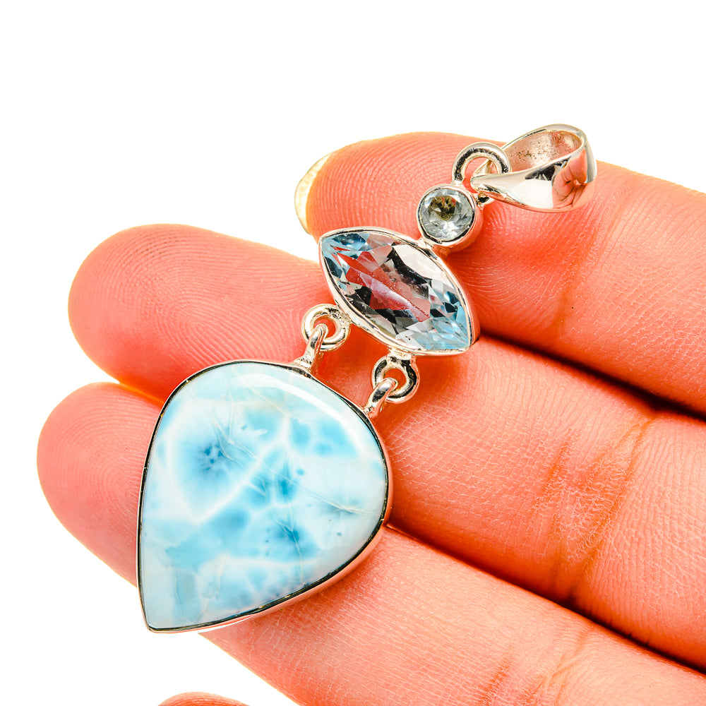 Larimar Pendants handcrafted by Ana Silver Co - PD12455