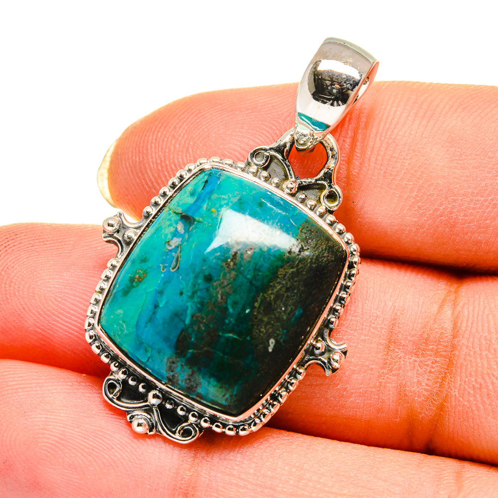 Chrysocolla Pendants handcrafted by Ana Silver Co - PD12460