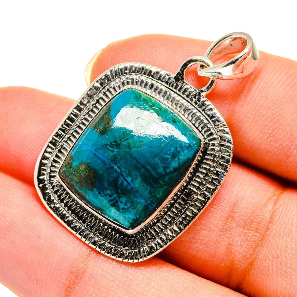 Chrysocolla Pendants handcrafted by Ana Silver Co - PD12461