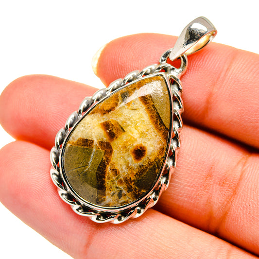 Septarian Nodule Pendants handcrafted by Ana Silver Co - PD12468