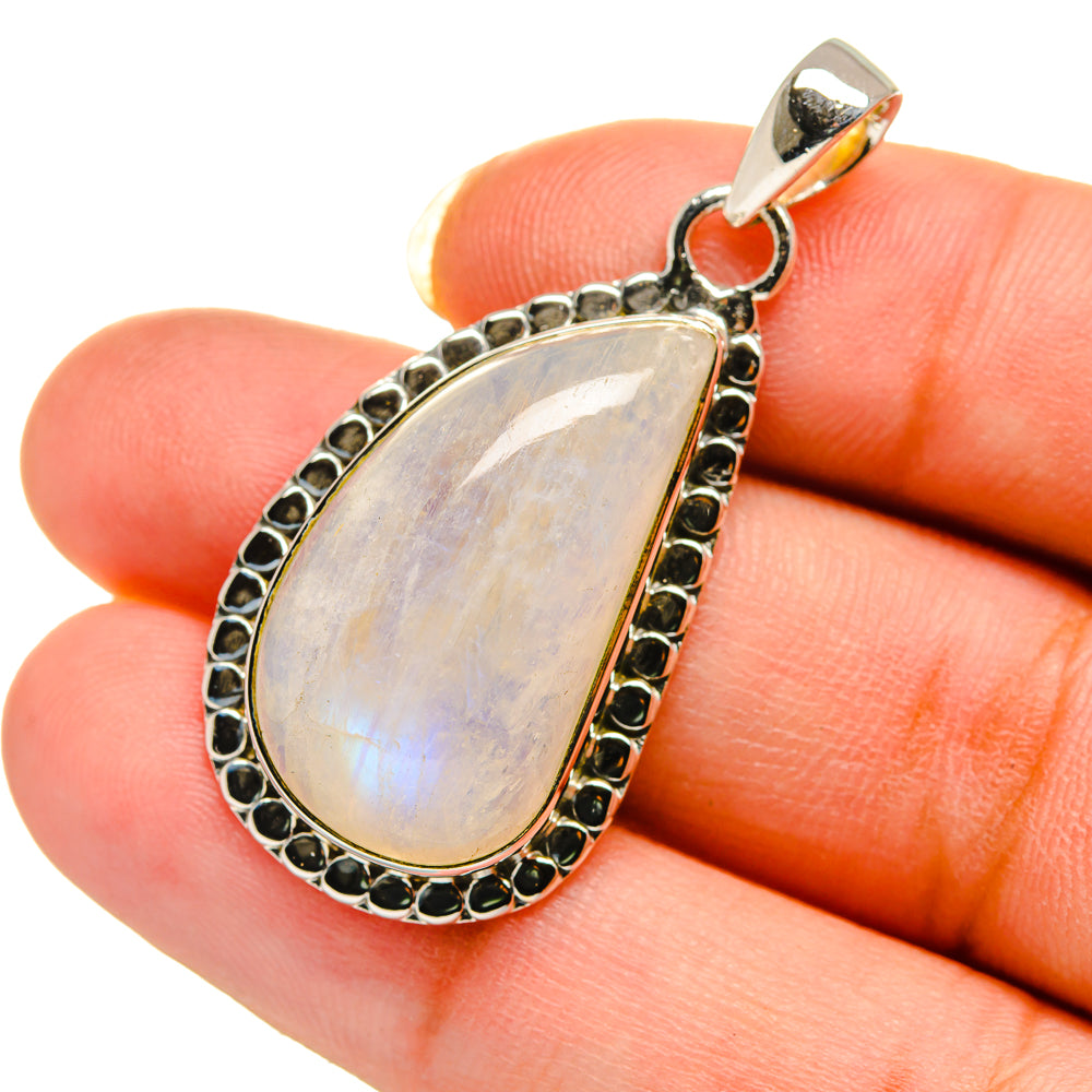 Rainbow Moonstone Pendants handcrafted by Ana Silver Co - PD12492