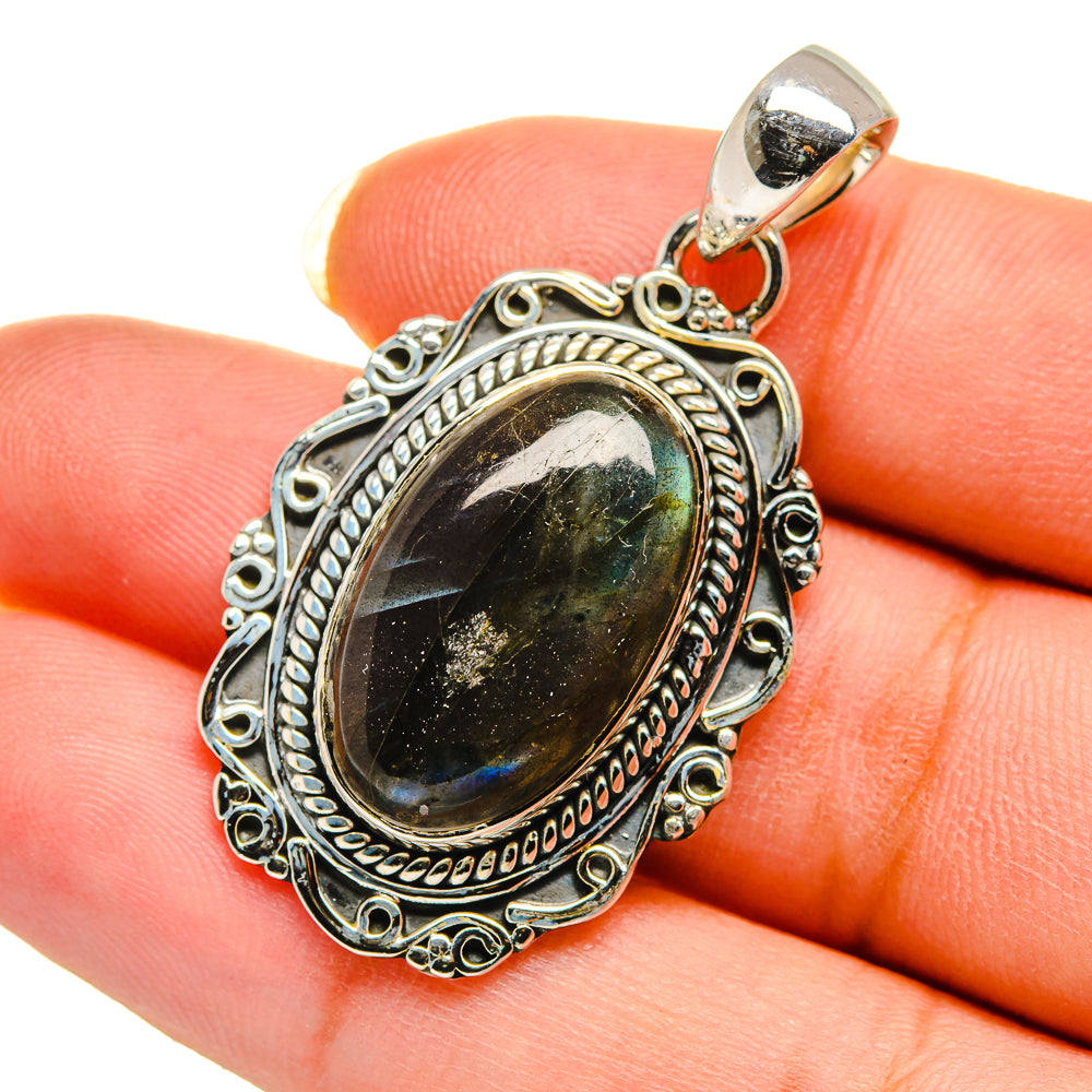 Labradorite Pendants handcrafted by Ana Silver Co - PD12497