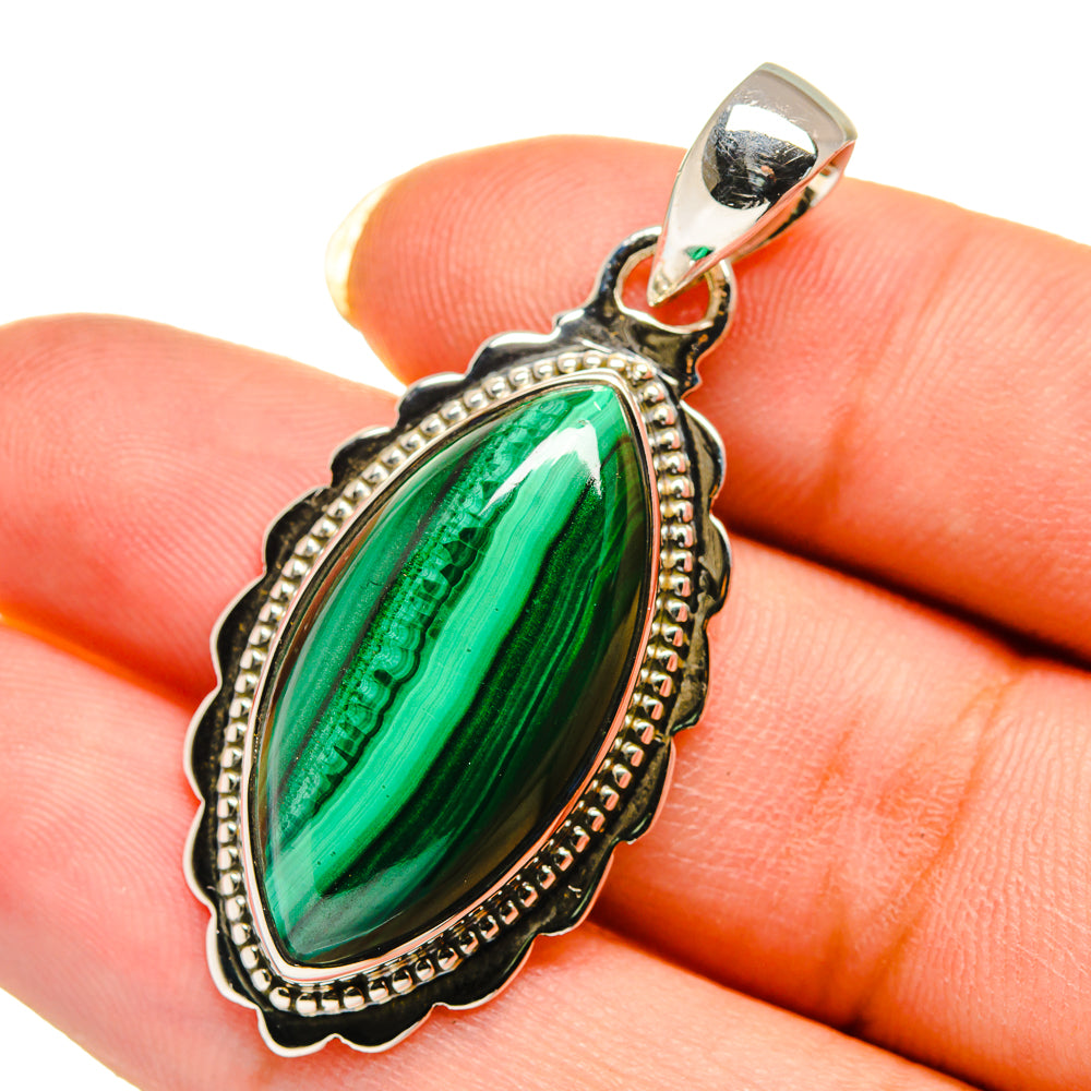 Malachite Pendants handcrafted by Ana Silver Co - PD12501