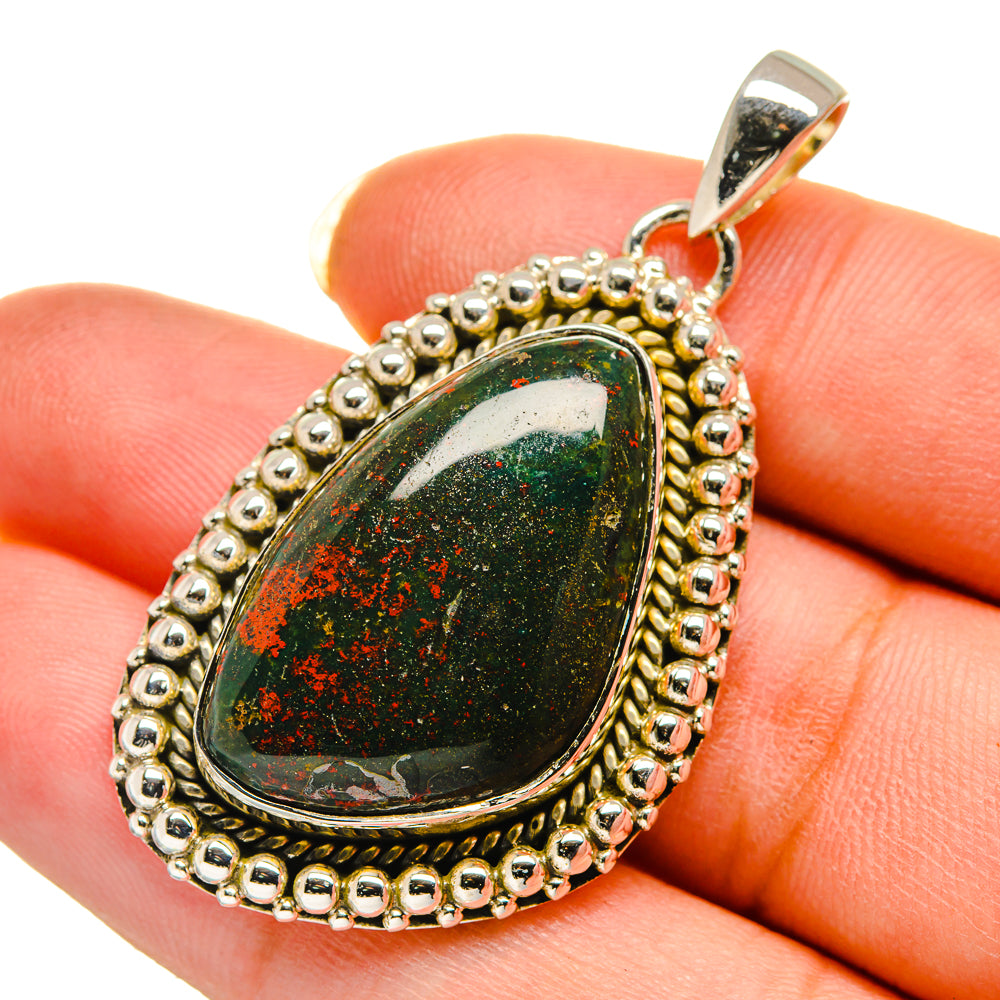Bloodstone Pendants handcrafted by Ana Silver Co - PD12503