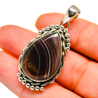 Botswana Agate Pendants handcrafted by Ana Silver Co - PD12515