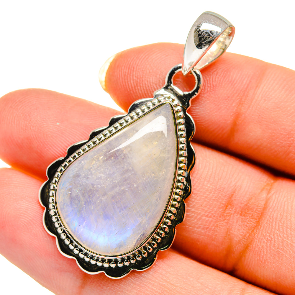 Rainbow Moonstone Pendants handcrafted by Ana Silver Co - PD12521