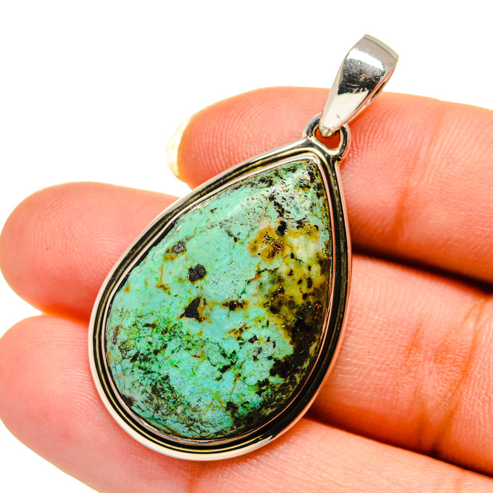 Tibetan Turquoise Pendants handcrafted by Ana Silver Co - PD12523