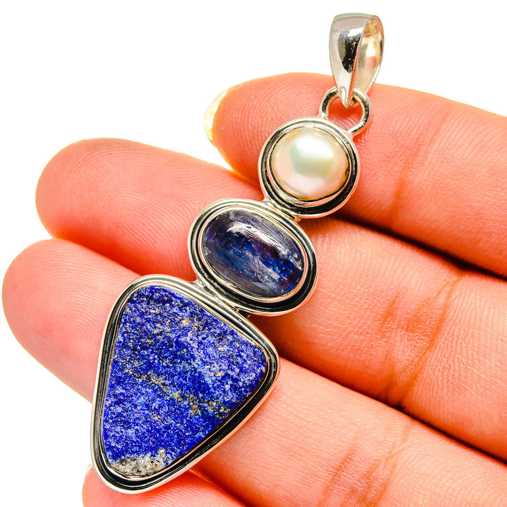 Lapis Lazuli Pendants handcrafted by Ana Silver Co - PD12527