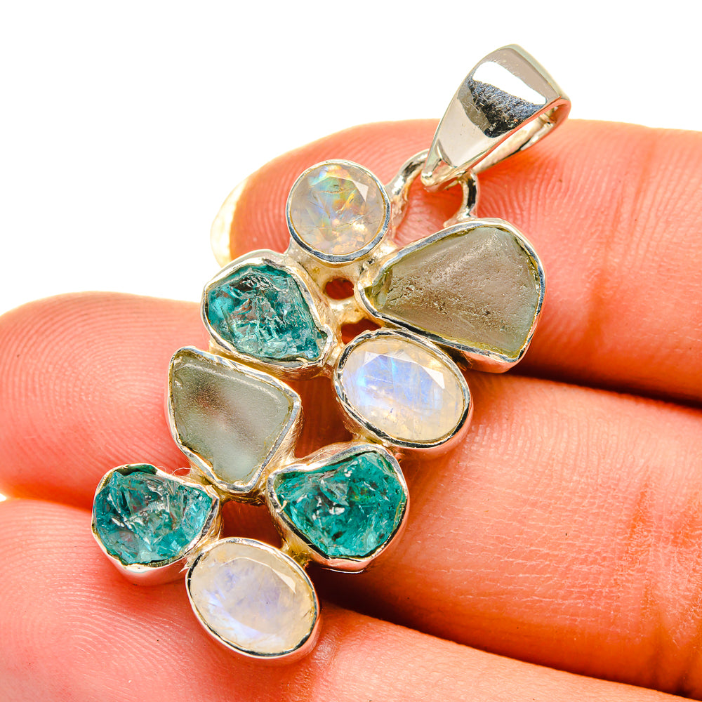 Aquamarine Pendants handcrafted by Ana Silver Co - PD12529