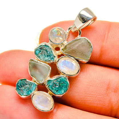 Aquamarine Pendants handcrafted by Ana Silver Co - PD12529
