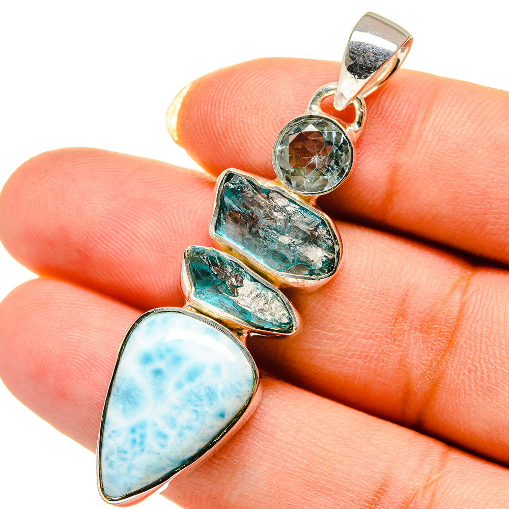Larimar Pendants handcrafted by Ana Silver Co - PD12531