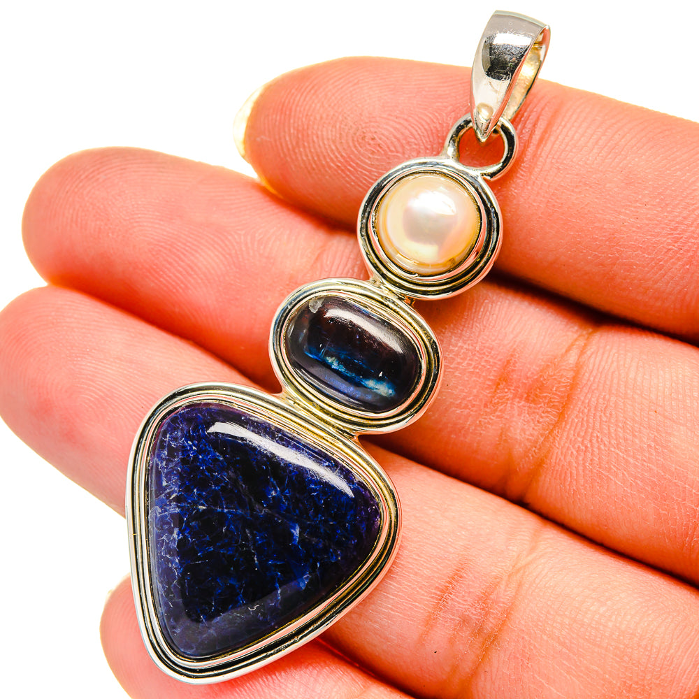Sodalite Pendants handcrafted by Ana Silver Co - PD12534