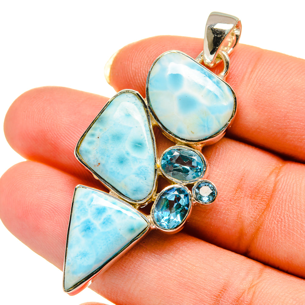 Larimar Pendants handcrafted by Ana Silver Co - PD12536