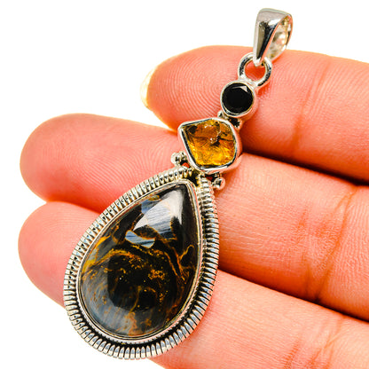 Pietersite Pendants handcrafted by Ana Silver Co - PD12538