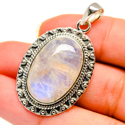 Rainbow Moonstone Pendants handcrafted by Ana Silver Co - PD12551