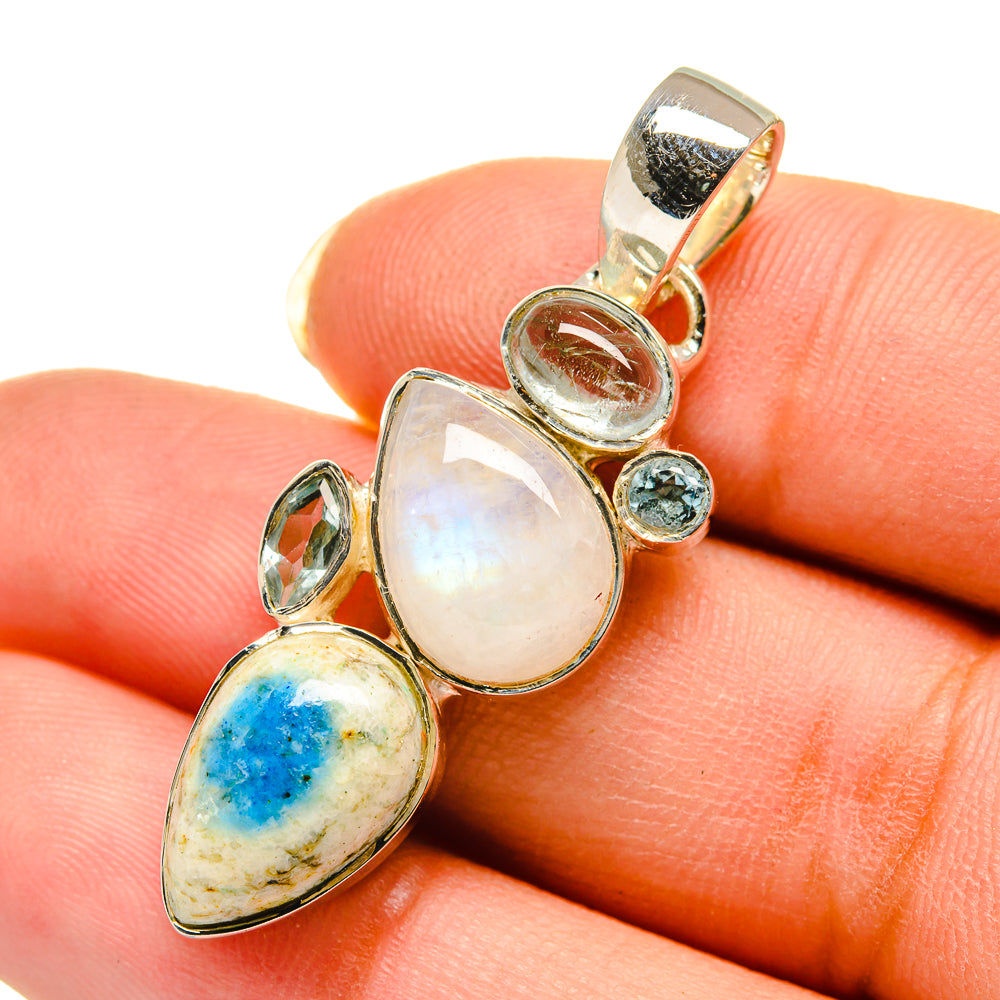 K2 Blue Azurite Pendants handcrafted by Ana Silver Co - PD12553