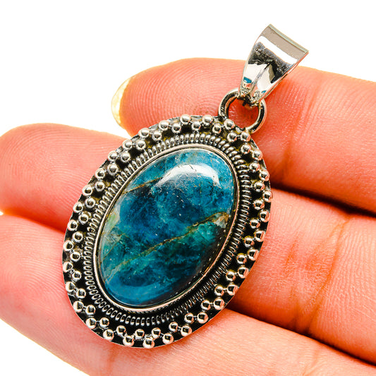 Chrysocolla Pendants handcrafted by Ana Silver Co - PD12563