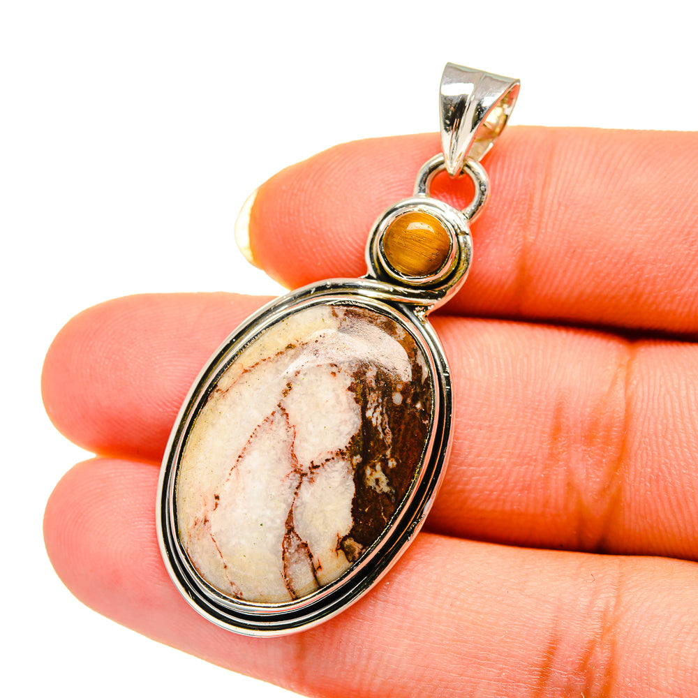 Peanut Wood Jasper Pendants handcrafted by Ana Silver Co - PD12581